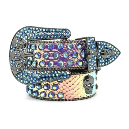 Western Crystal Rhinestone Belt High Quality Hip Hop Punk Fashion Trend Designer Men's Belt Customized Belt