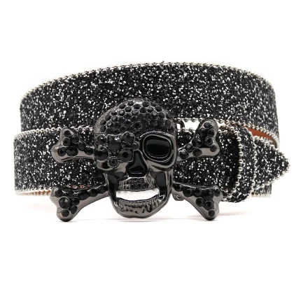 Cowboy High Quality Diamond Elastic Men's Ladies Accessories Waist Studded Beaded Designer Brand Personalized Punk Bb Alloy Belt
