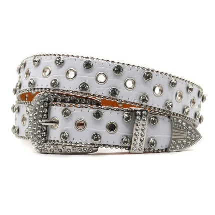 Western New Design Luxury Crystal Rhinestone Belt Inlaid With Full Diamond Punk Fashion Trend Unisex Loose Belt Diamond Belt