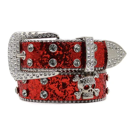 Fashion Women's Sparkling Rhinestone Skeleton Accessories Hip Hop Punk Trend Women's Belt Factory Direct Sales Diamond Belt
