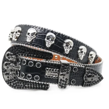 Belt Implaid With Full Diamond Skeleton Accessories Fashion Trend Belt Men's Jeans Designer Belt Men