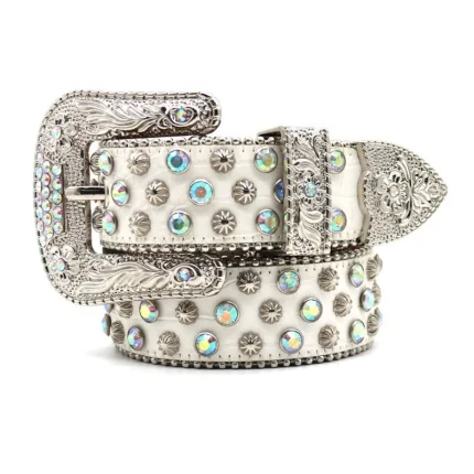 Rhinestone Diamond Alloy Bb High Quality Luxury Designer Men's Accessories Waist Studded Elastic Punk HipHop Chain Women's Belts