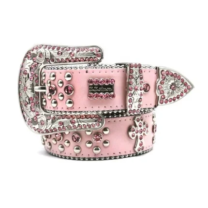 Pink New Trend Western Luxury Crystal Rhinestone Belt Western Belt