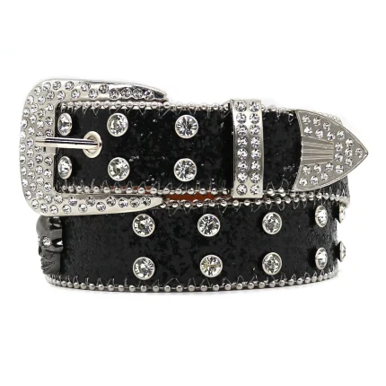 New Luxury Rhinestone Belt Inlaid With Full Diamond Skeleton Accessories Hip Hop Punk Fashion Trend Designer Belt Men